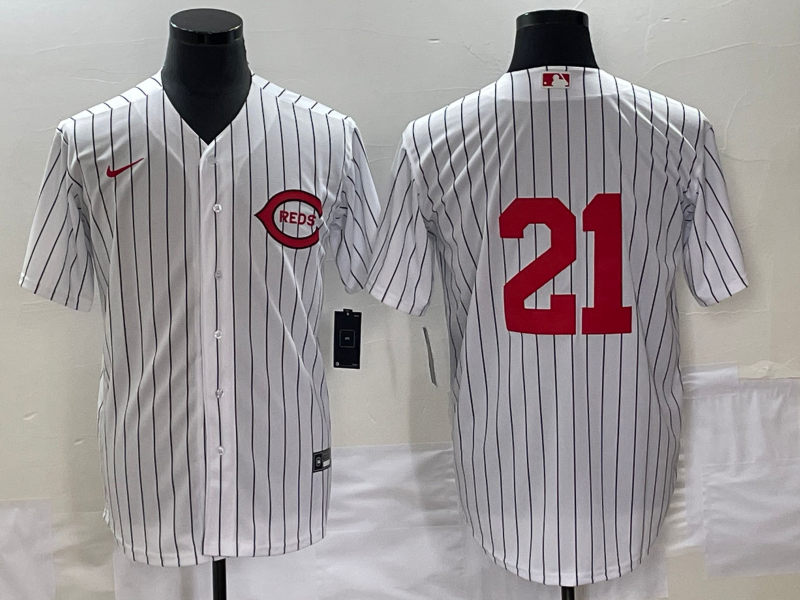Men's Cincinnati Reds Hunter Greene #21 White 2022 MLB at Field of Dreams Authentic Jersey